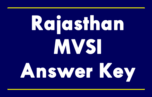 Rajasthan Motor SI Answer Key 2022